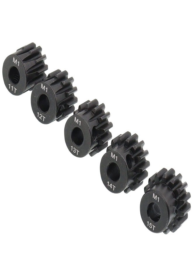 Treehobby مجموعة تروس معدنية فولاذية من Treehobby، 5 قطع، مقاس M1، 11T، 12T، 13T، 14T، 15T، تناسب محركات التحكم عن بعد بقطر 5 مم، متوافقة مع سيارات Arrma وTraxxas وAxial وHSP وRedcat وLosi التي تعمل بالتحكم عن بعد بمقياس 1/8 و1/10 - Image 5